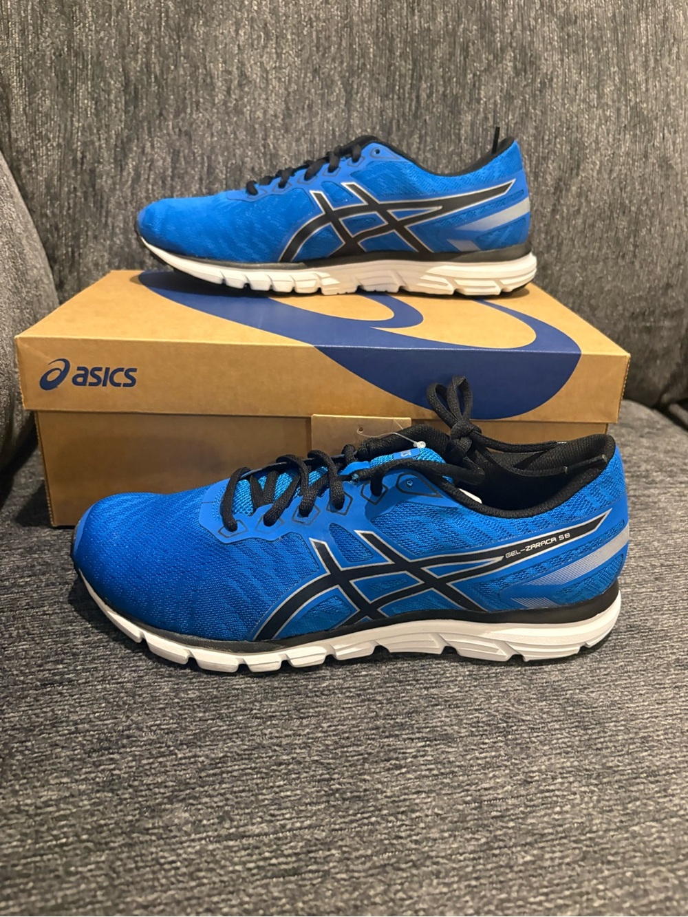 ASICS Men's size 8 Gel-Zaraca 5 Running Shoes - Blue/Black - Picture 5 of 6
